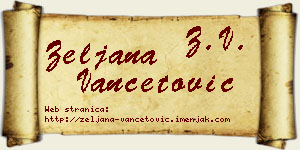 Željana Vančetović vizit kartica